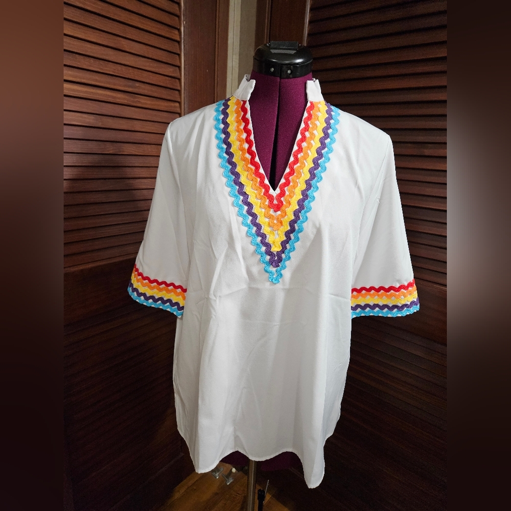 Mazik Women's Boho-style Tunic Blouse